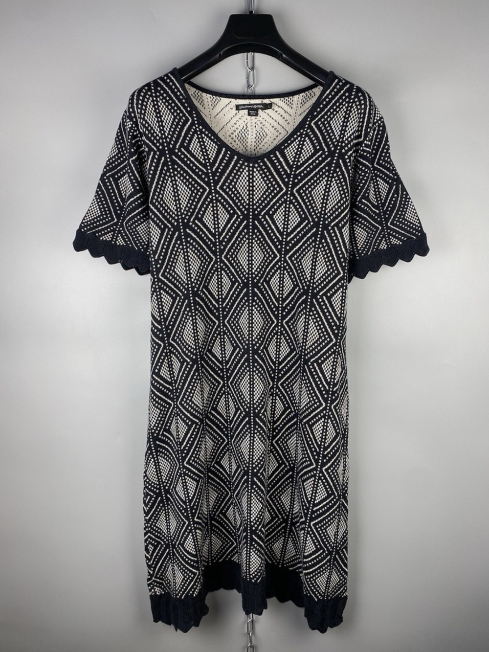 Gudrun Sjoden Bamboo and Cotton Knit Klanning Deco Dress XL Like New